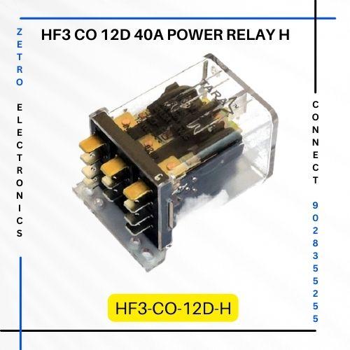 Power Relays HF3 CO 12D 40A ZETRO Electronics - Buy Relays at Wholesale Price, Distributor, Dealers, Traders, Suppliers in Pune