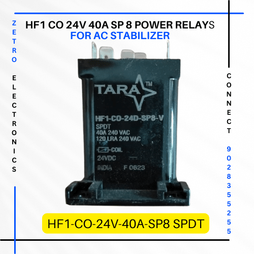 HF1 CO 24D 40A SP8 Power Relay Vertical SPDT, Looking to upgrade your stabilizer? Buy now the HF1 24V 40A SP8 Power Relays for improved stability. Shop now for premium power relays to enhance your equipment's performance.