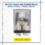 HF2-CO-12VDC-40 Amp Panel Relay Tara relays Zetro Electronics DPDT 2 Pole Relays Mumbai Delhi Kolkata Bengaluru Hyderabad Chennai Ahmedabad India