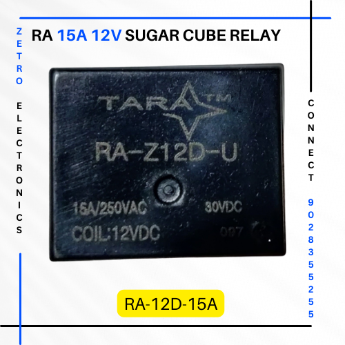 Sugar Cube Relay RHA12 15A - Zetro Electronics - Tara relays Pune, Buy best sugar cube relay at lowest Price