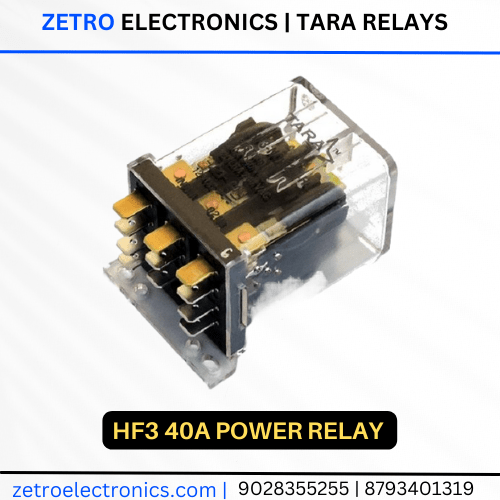 Power Relays 3 pole HF3 NO CO 12V Power Relay Tara Relays Zetro Electronics