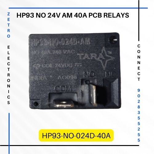 HP93 NO 24V 40A PCB Relay SPDT India best 40A PCB Relay for control panels - Zetro Electronics - Tara Relays - for best price - rate - please contact us